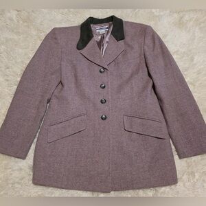 Pendleton Women's Tweed Herringbone Blazer - Purple - Size 4 EUC